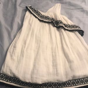 White dress with black embroidery